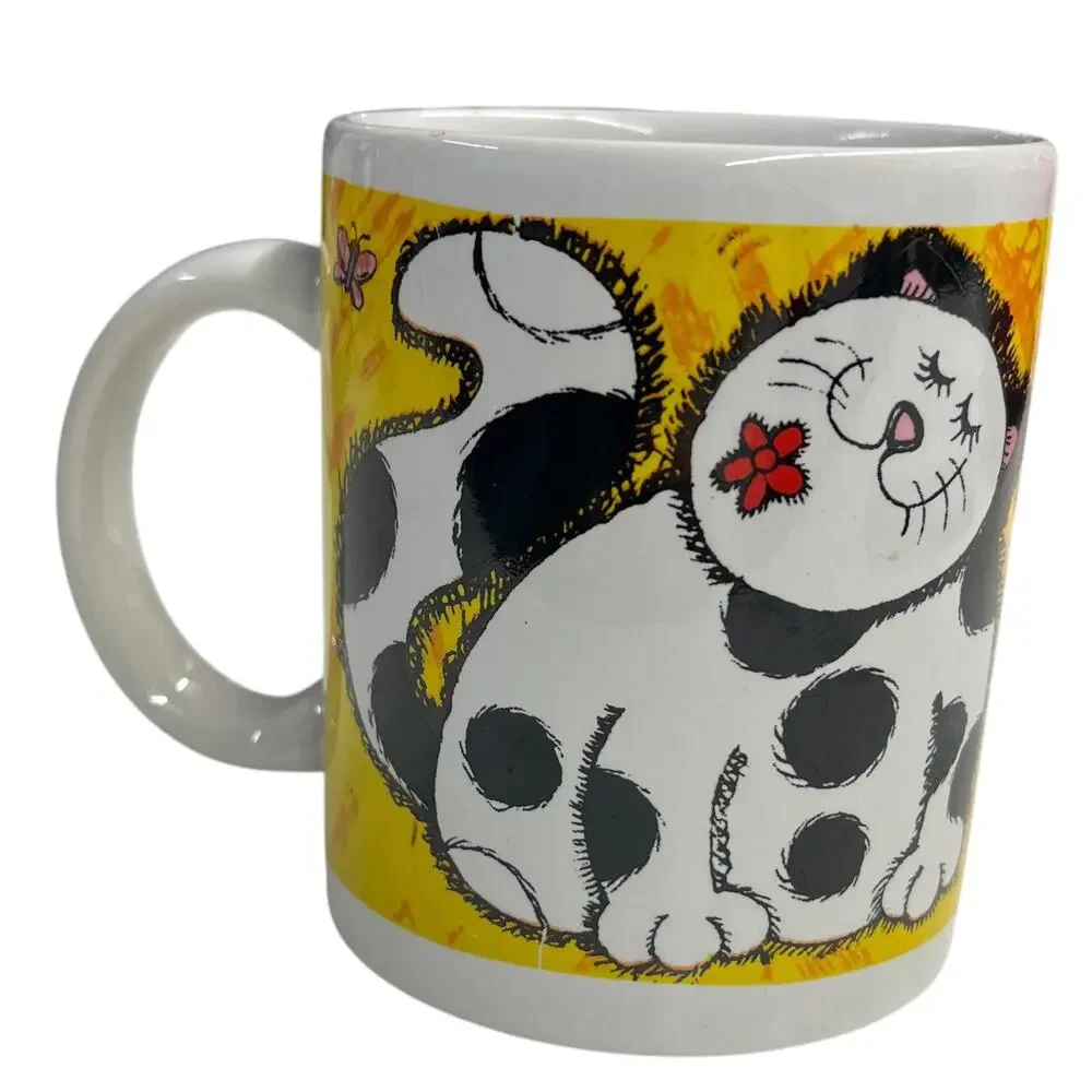 Vintage Smith Enterprises Kitty Cats‎ Coffee Cup Mug 10 oz Whimsical Cat Gift